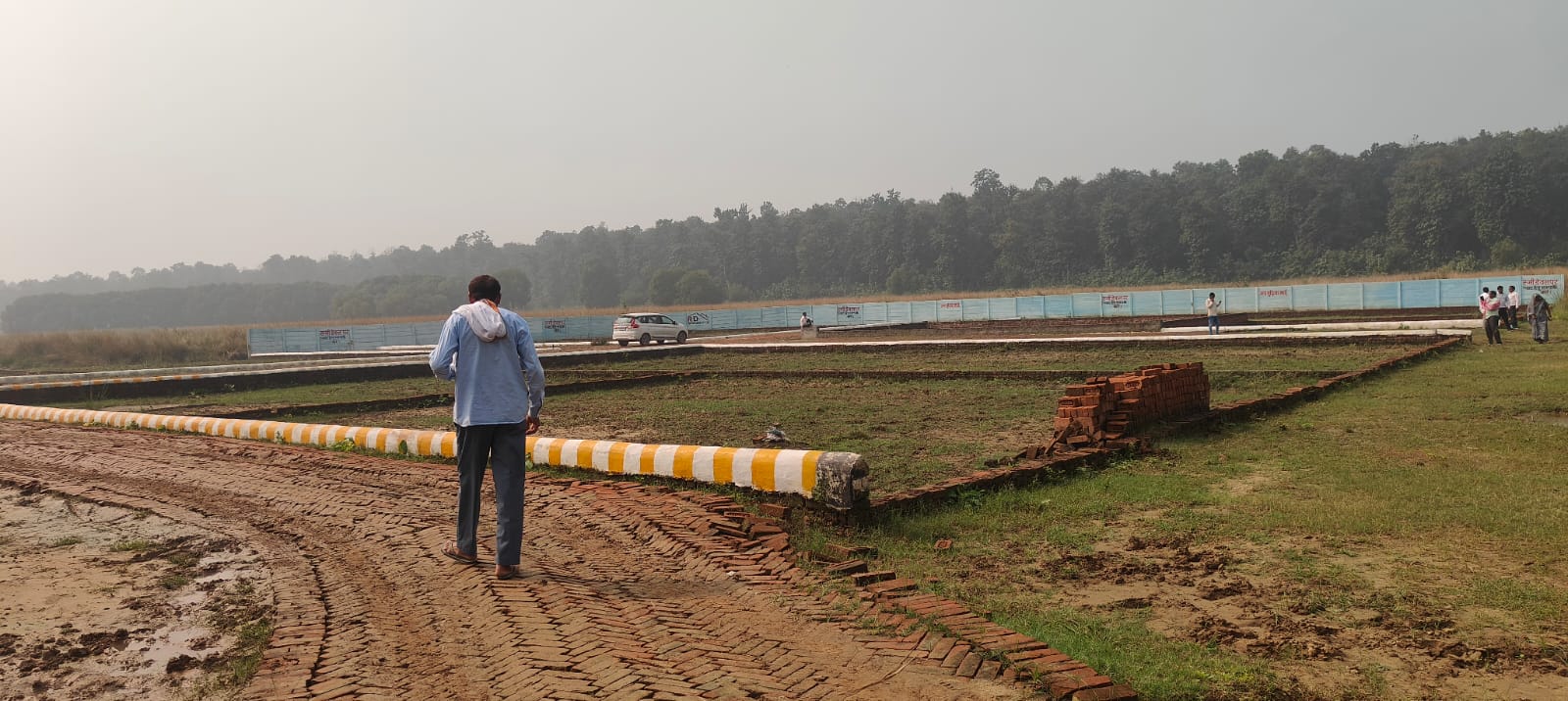 Ongoing construction at project site